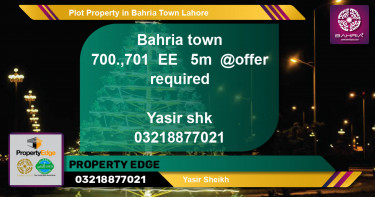 Residential Plot for Sale in Bahria Town, Lahore - (BP-40421)