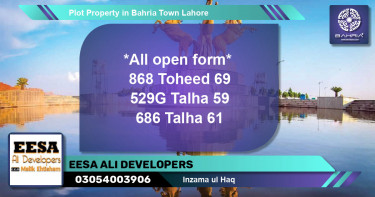 Residential Plot for Sale in Bahria Town, Lahore - (BP-40461)