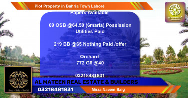 Residential Plot for Sale in Bahria Town, Lahore - (BP-40478)