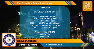 Residential Plot for Sale in Bahria Town, Lahore - (BP-40481)