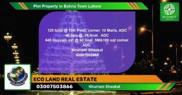Residential Plot for Sale in Bahria Town, Lahore - (BP-40494)