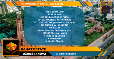 Residential Plot for Sale in Bahria Town, Lahore - (BP-40507)