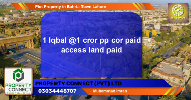 Residential Plot for Sale in Bahria Town, Lahore - (BP-40517)