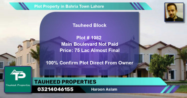 Residential Plot for Sale in Bahria Town, Lahore - (BP-40540)