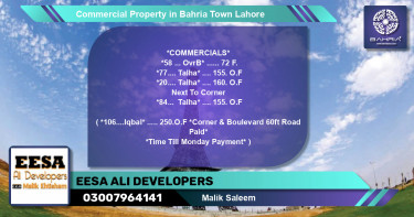Commercial Property for Sale in Bahria Town, Lahore - (BP-40581)