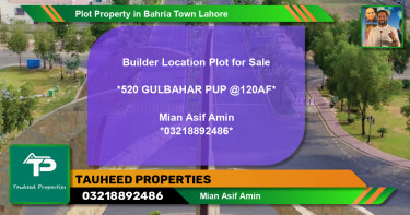 Residential Plot for Sale in Bahria Town, Lahore - (BP-40582)