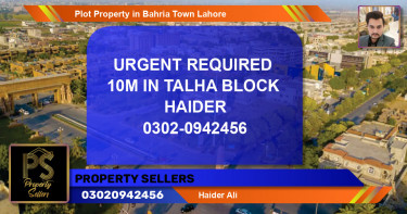 Residential Plot for Sale in Bahria Town, Lahore - (BP-40583)