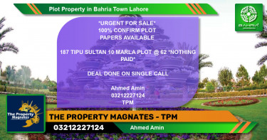 Residential Plot for Sale in Bahria Town, Lahore - (BP-40584)