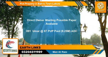 Residential Plot for Sale in Bahria Town, Lahore - (BP-40595)