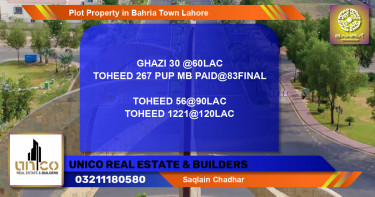 Residential Plot for Sale in Bahria Town, Lahore - (BP-40602)