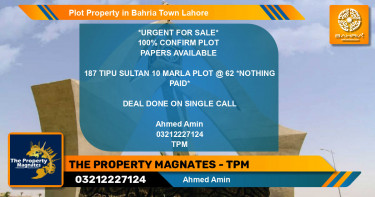 Residential Plot for Sale in Bahria Town, Lahore - (BP-40608)