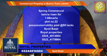 Commercial Property for Sale in Bahria Town, Lahore - (BP-40622)