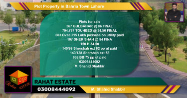 Residential Plot for Sale in Bahria Town, Lahore - (BP-40654)