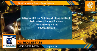 Residential Plot for Sale in Bahria Town, Lahore - (BP-40661)