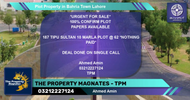 Residential Plot for Sale in Bahria Town, Lahore - (BP-40662)