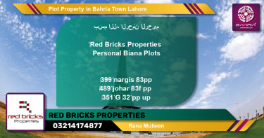 Residential Plot for Sale in Bahria Town, Lahore - (BP-40689)