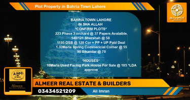 Residential Plot for Sale in Bahria Town, Lahore - (BP-40694)