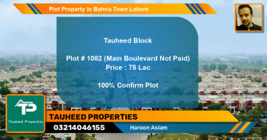 Residential Plot for Sale in Bahria Town, Lahore - (BP-40695)