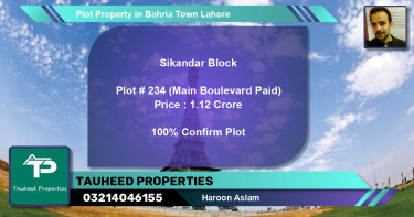 Residential Plot for Sale in Bahria Town, Lahore - (BP-40697)