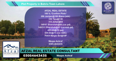 Residential Plot for Sale in Bahria Town, Lahore - (BP-40744)