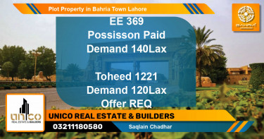 Residential Plot for Sale in Bahria Town, Lahore - (BP-40784)