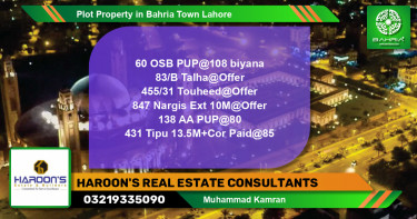 Residential Plot for Sale in Bahria Town, Lahore - (BP-40801)
