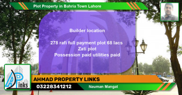 Residential Plot for Sale in Bahria Town, Lahore - (BP-40822)
