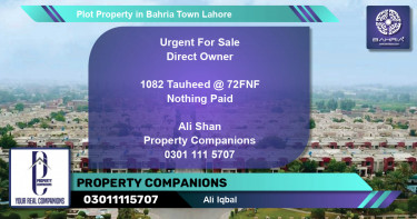 Residential Plot for Sale in Bahria Town, Lahore - (BP-40860)
