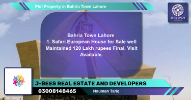 Residential Plot for Sale in Bahria Town, Lahore - (BP-40868)