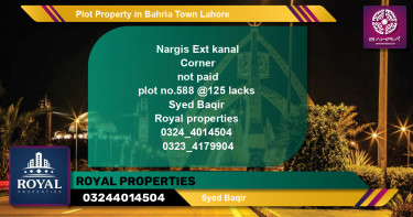 Residential Plot for Sale in Bahria Town, Lahore - (BP-40881)