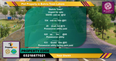 Residential Plot for Sale in Bahria Town, Lahore - (BP-40936)