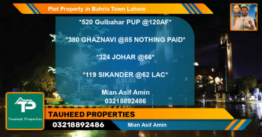 Residential Plot for Sale in Bahria Town, Lahore - (BP-40965)