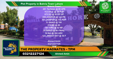 Residential Plot for Sale in Sector F - Tauheed Block -  Bahria Town, Lahore - (BP-41053)