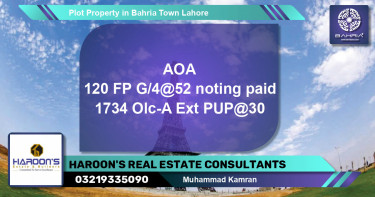 Residential Plot for Sale in Bahria Town, Lahore - (BP-41074)