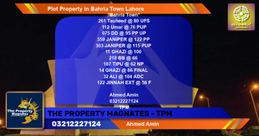 Residential Plot for Sale in Sector F - Tauheed Block -  Bahria Town, Lahore - (BP-41076)