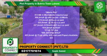 Residential Plot for Sale in Bahria Town, Lahore - (BP-41113)