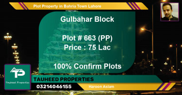 Residential Plot for Sale in Bahria Town, Lahore - (BP-41175)