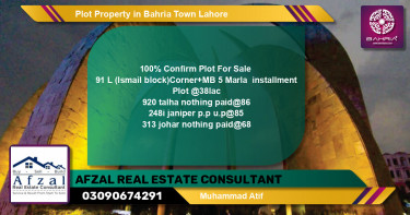Residential Plot for Sale in Bahria Town, Lahore - (BP-41176)