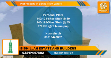 Residential Plot for Sale in Bahria Town, Lahore - (BP-41184)