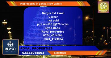 Residential Plot for Sale in Bahria Town, Lahore - (BP-41252)