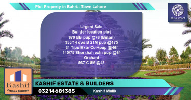 Residential Plot for Sale in Bahria Town, Lahore - (BP-41261)