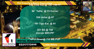 Residential Plot for Sale in Bahria Town, Lahore - (BP-41366)