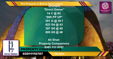 Residential Plot for Sale in Bahria Town, Lahore - (BP-41374)