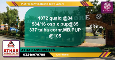 Residential Plot for Sale in Bahria Town, Lahore - (BP-41389)
