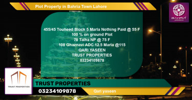 Residential Plot for Sale in Bahria Town, Lahore - (BP-41395)
