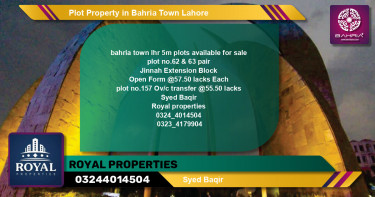 Residential Plot for Sale in Bahria Town, Lahore - (BP-41407)