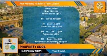 Residential Plot for Sale in Bahria Town, Lahore - (BP-41417)