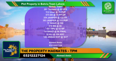 Residential Plot for Sale in Sector F - Tauheed Block -  Bahria Town, Lahore - (BP-41439)