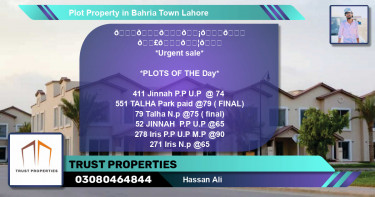 Residential Plot for Sale in Bahria Town, Lahore - (BP-41477)