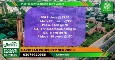 Residential Plot for Sale in Bahria Town, Lahore - (BP-41481)